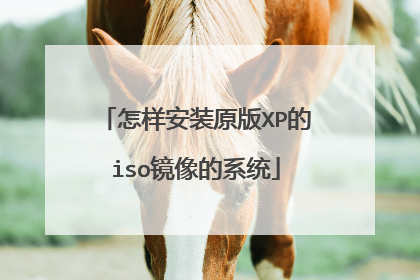 怎样安装原版XP的iso镜像的系统