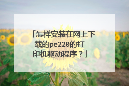 怎样安装在网上下载的pe220的打印机驱动程序?