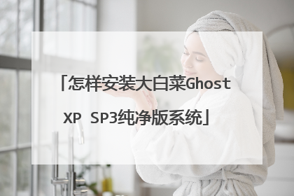 怎样安装大白菜GhostXP SP3纯净版系统