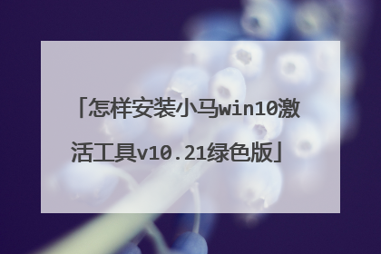怎样安装小马win10激活工具v10.21绿色版