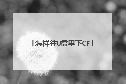 怎样往U盘里下CF