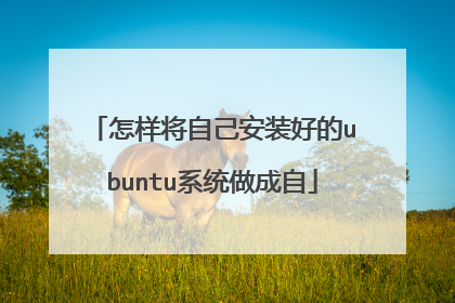 怎样将自己安装好的ubuntu系统做成自