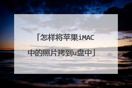怎样将苹果iMAC中的照片拷到u盘中