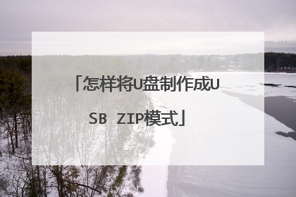怎样将U盘制作成USB ZIP模式