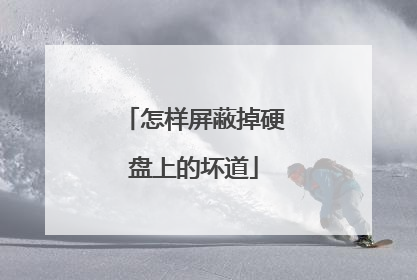 怎样屏蔽掉硬盘上的坏道