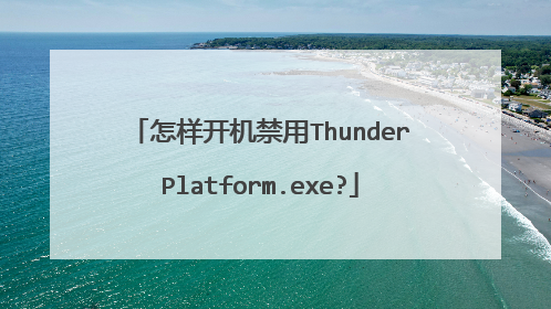 怎样开机禁用ThunderPlatform.exe?