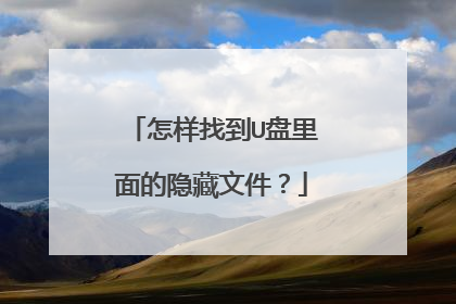 怎样找到U盘里面的隐藏文件?
