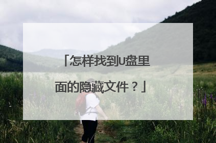 怎样找到U盘里面的隐藏文件?