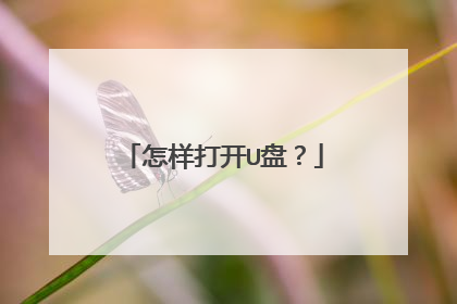 怎样打开U盘？