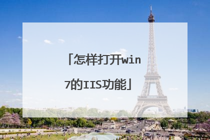 怎样打开win7的IIS功能