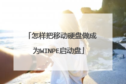 怎样把移动硬盘做成为WINPE启动盘