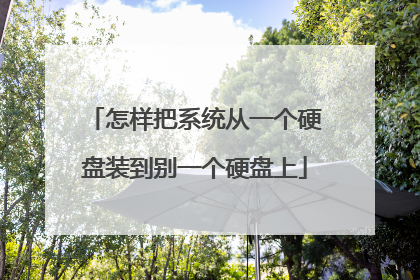 怎样把系统从一个硬盘装到别一个硬盘上