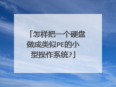 怎样把一个硬盘做成类似PE的小型操作系统?