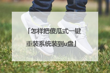 怎样把傻瓜式一键重装系统装到u盘