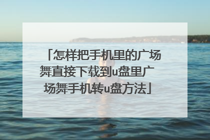 怎样把手机里的广场舞直接下载到u盘里广场舞手机转u盘方法