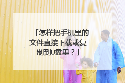 怎样把手机里的文件直接下载或复制到U盘里?