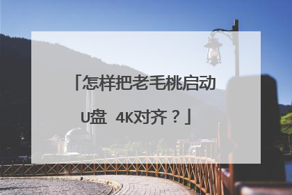 怎样把老毛桃启动U盘 4K对齐?