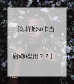 怎样把SD卡当启动U盘用？？