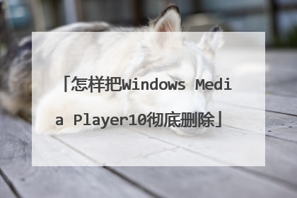 怎样把Windows Media Player10彻底删除