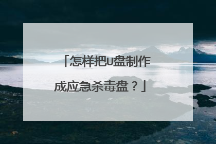 怎样把U盘制作成应急杀毒盘?