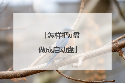 怎样把u盘做成启动盘