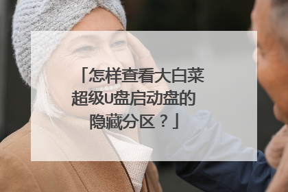 怎样查看大白菜超级U盘启动盘的隐藏分区?