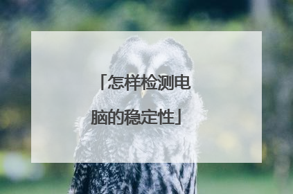怎样检测电脑的稳定性