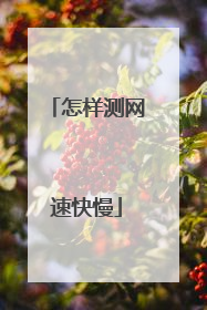 怎样测网速快慢