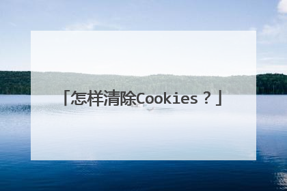 怎样清除Cookies?