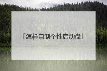 怎样自制个性启动盘