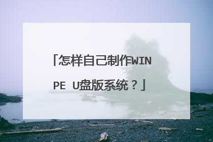 怎样自己制作WIN PE U盘版系统?