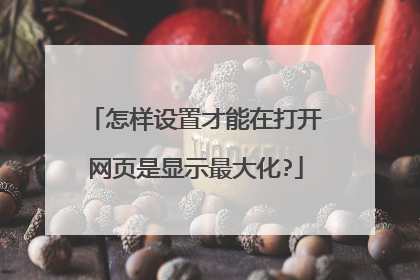 怎样设置才能在打开网页是显示最大化?