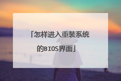 怎样进入重装系统的BIOS界面