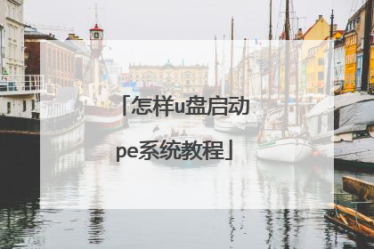 怎样u盘启动pe系统教程