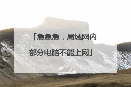 急急急,局域网内部分电脑不能上网