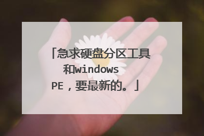 急求硬盘分区工具和windows PE,要最新的。
