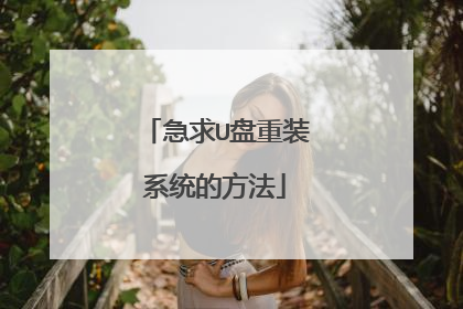 急求U盘重装系统的方法