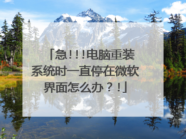 急!!!电脑重装系统时一直停在微软界面怎么办？!