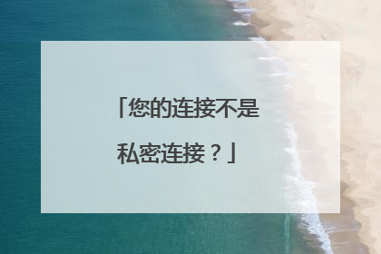 您的连接不是私密连接?