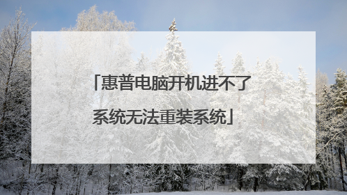惠普电脑开机进不了系统无法重装系统