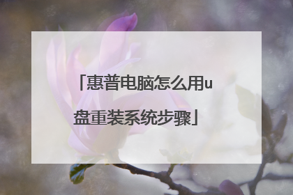 惠普电脑怎么用u盘重装系统步骤