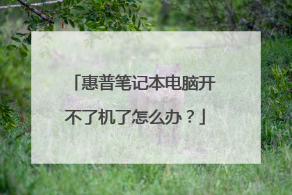 惠普笔记本电脑开不了机了怎么办?