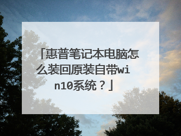 惠普笔记本电脑怎么装回原装自带win10系统?