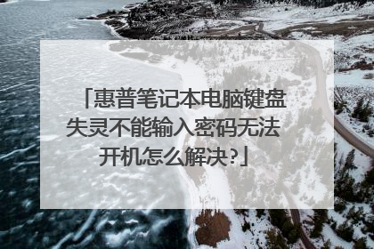 惠普笔记本电脑键盘失灵不能输入密码无法开机怎么解决?