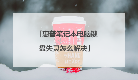 惠普笔记本电脑键盘失灵怎么解决