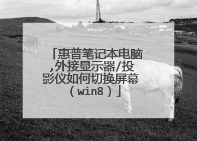 惠普笔记本电脑,外接显示器/投影仪如何切换屏幕(win8)