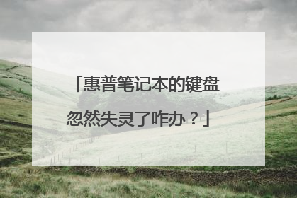 惠普笔记本的键盘忽然失灵了咋办?