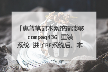 惠普笔记本系统崩溃够 compaq436 重装系统 进了PE系统后。本机硬盘识别是X。而U盘成了X盘。怎么重装啊?