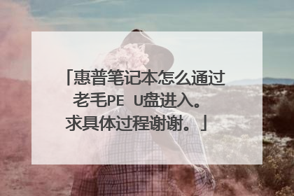 惠普笔记本怎么通过老毛PE U盘进入。求具体过程谢谢。