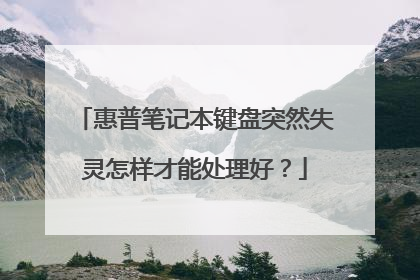 惠普笔记本键盘突然失灵怎样才能处理好?